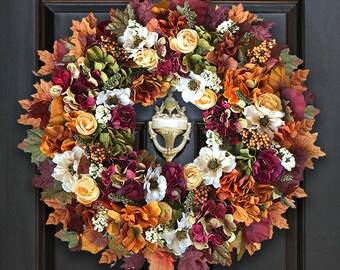 Fall Wreaths for Front Door, Fall Floral Wreaths, Fall Door Decor, Fall Door Wreath, Decor Fall Wreath, Autumn Wreath for Door
