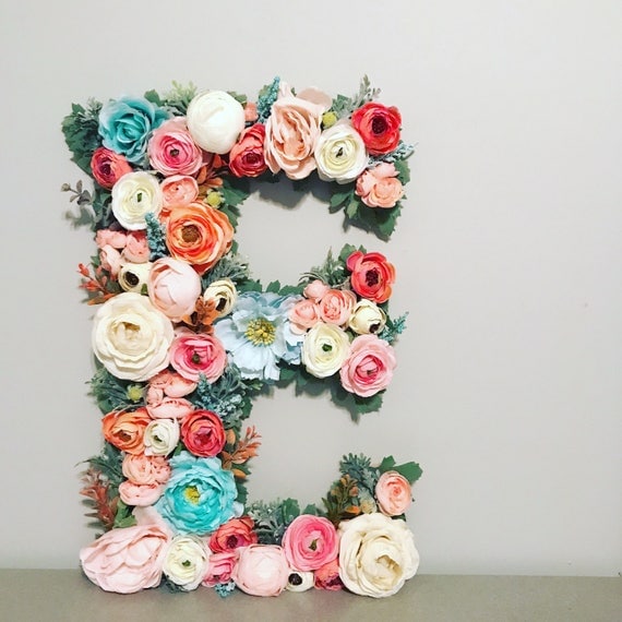 Floral Letter Nursery Letter Flower Letter Wall Hanging