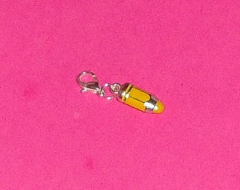 X 1 pencil 3D 20mm enamel Charms