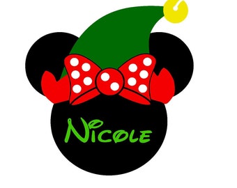 Elf Minnie Magnet// Disney Cruise Magnet// Stateroom Door Magnet// Holiday Cruise// Christmas Disney Magnets// Disney Cruise Door Magnets