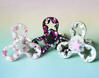Fidget Spinner Rings Jewelry // Fidget Spinners, Spinner Fidget, Fidget Ring, Fidget Spinner Rainbow, Fidget Toy, Kid Gifts, Teen Gifts