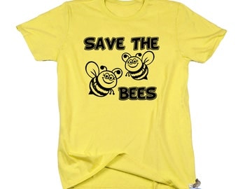 Save the Bees Tshirt T-Shirt T Shirt Tees Mens Ladies Womens