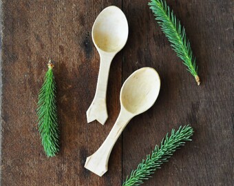 Hand Carved Spoon Hand Carved Wood Spoon Camping Gear Rustic Lunch Box Camping Cookware Housewarming Gift Hand Carved Wooden Spoon Birch