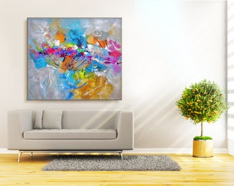 Abstract art canvas original, Painting wall decor, Canvas art abstract large, Contemporary Home Decor, Canvas Art Acrylic Wall Art, Artwork