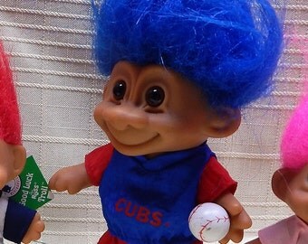 CUBS Troll Doll Vintage Clean & in Good Condition 4 1/2 Without the Hair RUSS TROLL Authentic
