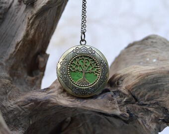 Tree of Life Locket in Antique Bronze