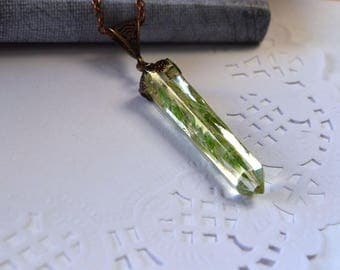 pressed flowers necklace pendant resin jewelry godmother gift for her nature necklace resin necklace terrarium jewelry clear jewelry nature
