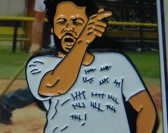 Wade Boggs Style Pin and Baseball Card Charlie Kelly IASIP
