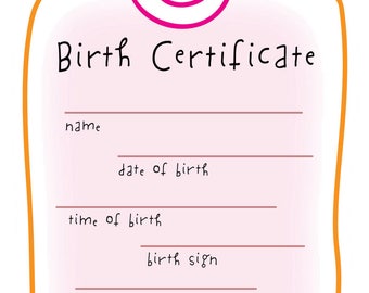 printable birth certificate