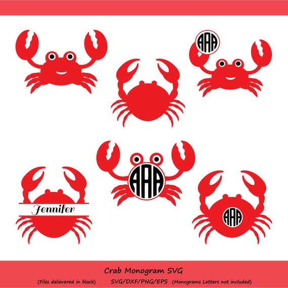 Download Crab Svg Crab monogram svg Sea animals svg Nautical svg