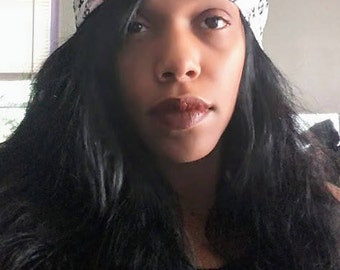 LV Monogram Inspired Supreme Print Spandex Headband