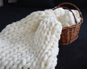 Chunky knit blanket, Lap BLanket, Chunky knit throw, Chunky knit Mohair Blanket, Extraordinary gift, Chunky blanket,Cover Bedspread