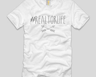 Realtor T Shirts - Hashtag Realtor Life - White - Realtor and Real Estate Agent T Shirt