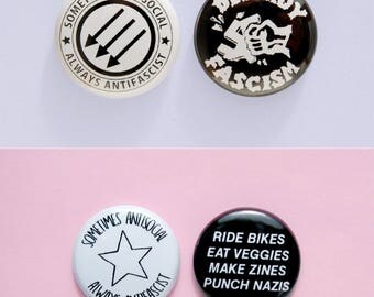 1" ANTIFA buttons