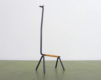 Vintage Laurids Lonborg Iron and Rattan Giraffe, Danish Modern