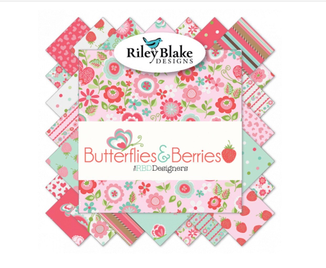 10" Stacker Butterflies and Berries by Riley Blake Designers 42 Fabrics from SimplyLoveFabrics
