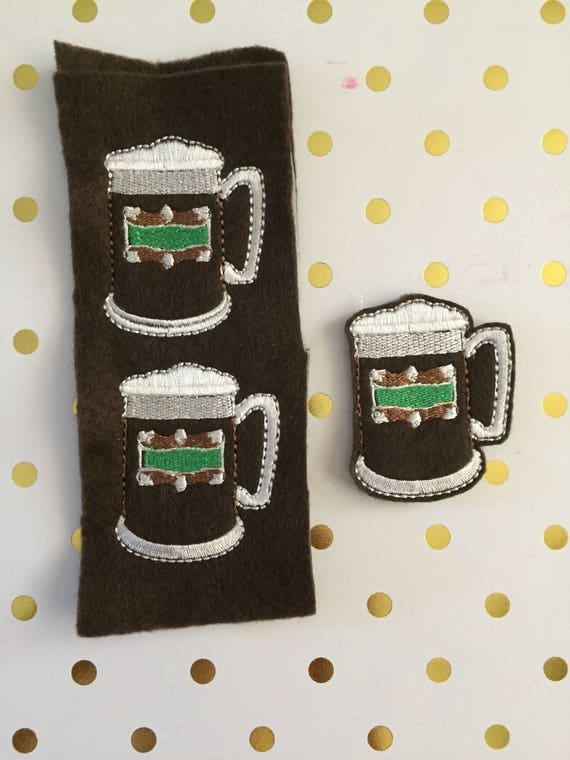 Oversized Beer Mug Felties/Felt Embellishments/Planner Supplies/Planner Feltie/Wholesale Felties/Bow Embellishments/Mug Felties/HP Felties