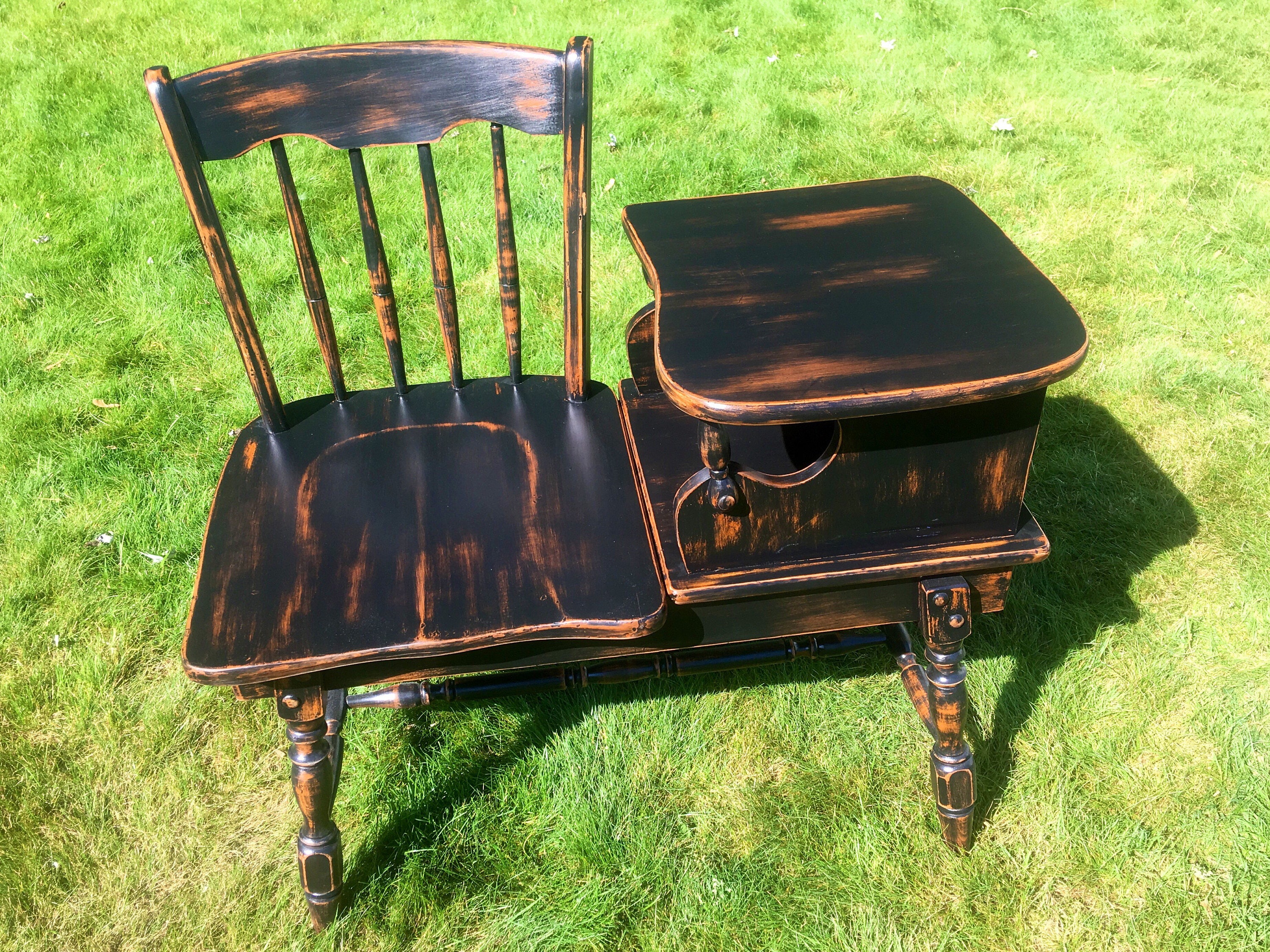 SOLD 1960's Telephone Bench Gossip Bench Antique