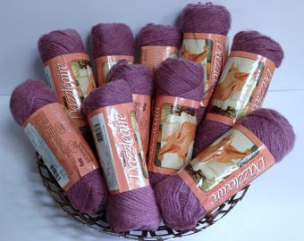 Caron Dazzleaire Soft and Bright Ice Yarn Bundle Vintage Caron Yarn for Knitting Handmade Tuque or Handmade Scarf or Mauve Fiber Art Supply