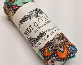 Paisley Nursing Scarf, Multi-Colored Nursing Cover, Modern Breastfeeding cover