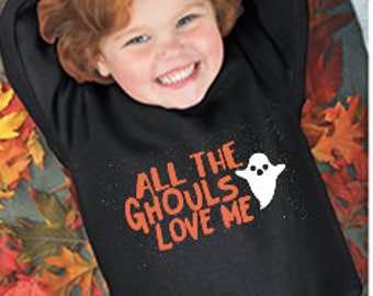 Halloween Shirt, All The Ghouls Love Me, Ghost Shirt, Boys Halloween Shirt, Infant Boys Onesie, Toddler Boys Halloween, Youth