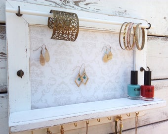 Mounted Jewelry Organizer, Wall Organizer, Jewelry Display