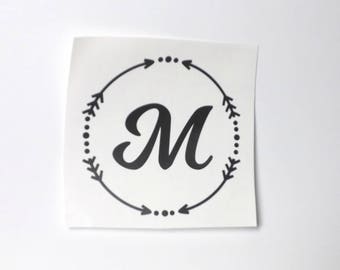 Initial Monogram Decals - Yeti Cup Decals- Tumbler Decal- Monogram for Cups- Car Decals- Truck Decals- Laptop decals- Water Bottle Decals-