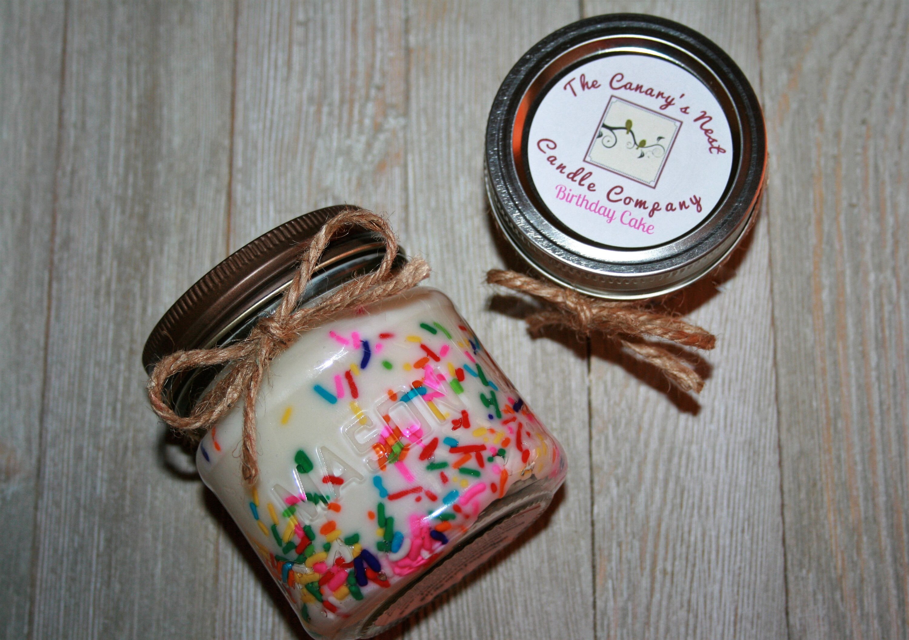Birthday Cake Scented Soy Candle/Birthday Cake Candle/Mason