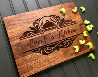 Cutting Board, Custom Cutting Board, Moms Kitchen, Christmas Gift, Gift for Mom, Engraved Board, Mahogany Cutting Board