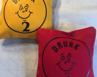 Drunk 1 Drunk 2 cornhole bags