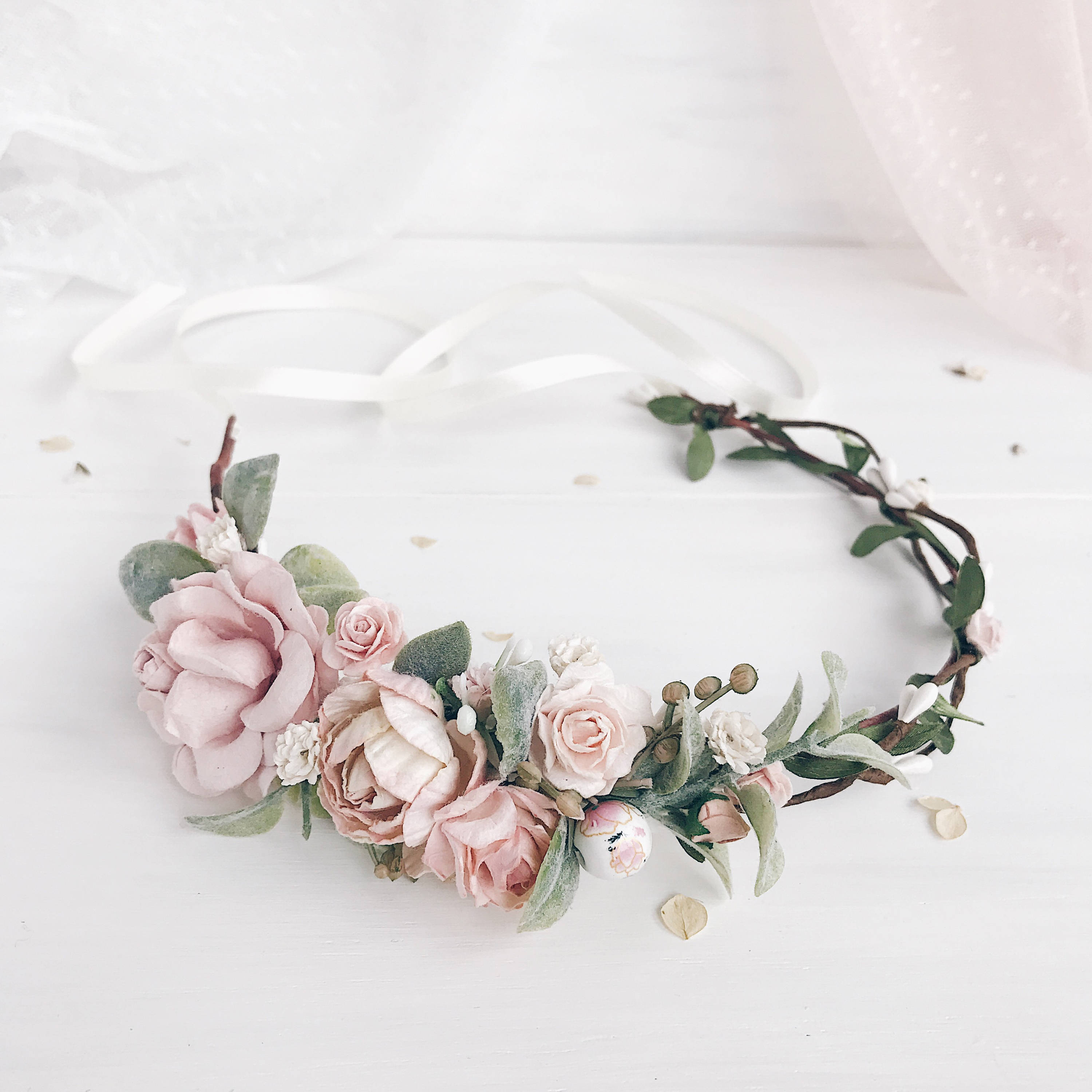 Bridal Flower Crown Bridal Floral Crown Floral Wedding 9542