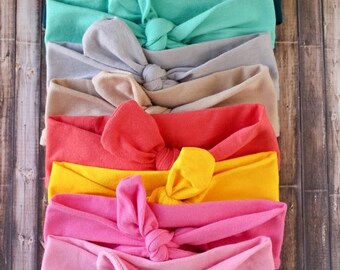 ON SALE top knot headband - baby headband - knotted headband - baby knot headband - baby headwrap - baby top knot headband - toddler headban