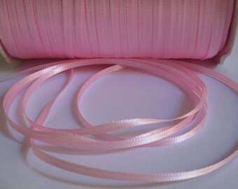 20 m pink 3mm satin ribbon