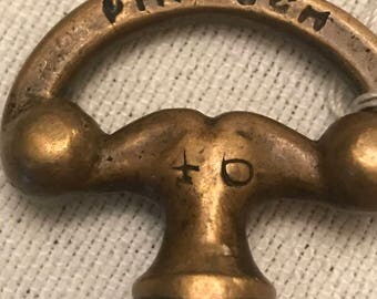 Vintage Brass Pintsch #46 Railroad Car Gas Lamp Lantern RR Key