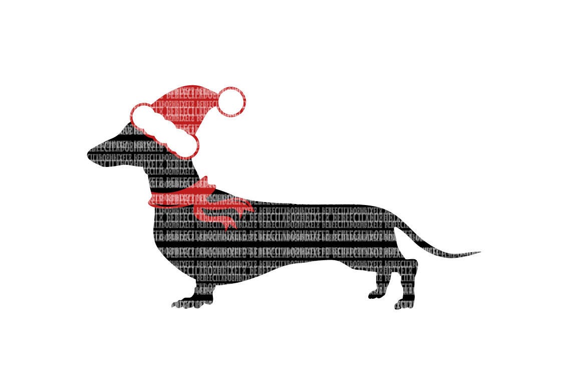 Download Dachshund Christmas SVG Files for Cricut Design Space and