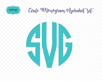 Circle monogram font SVG for Cricut, circle monogram svg, Alphabet font for cutting machines ID#stn-me