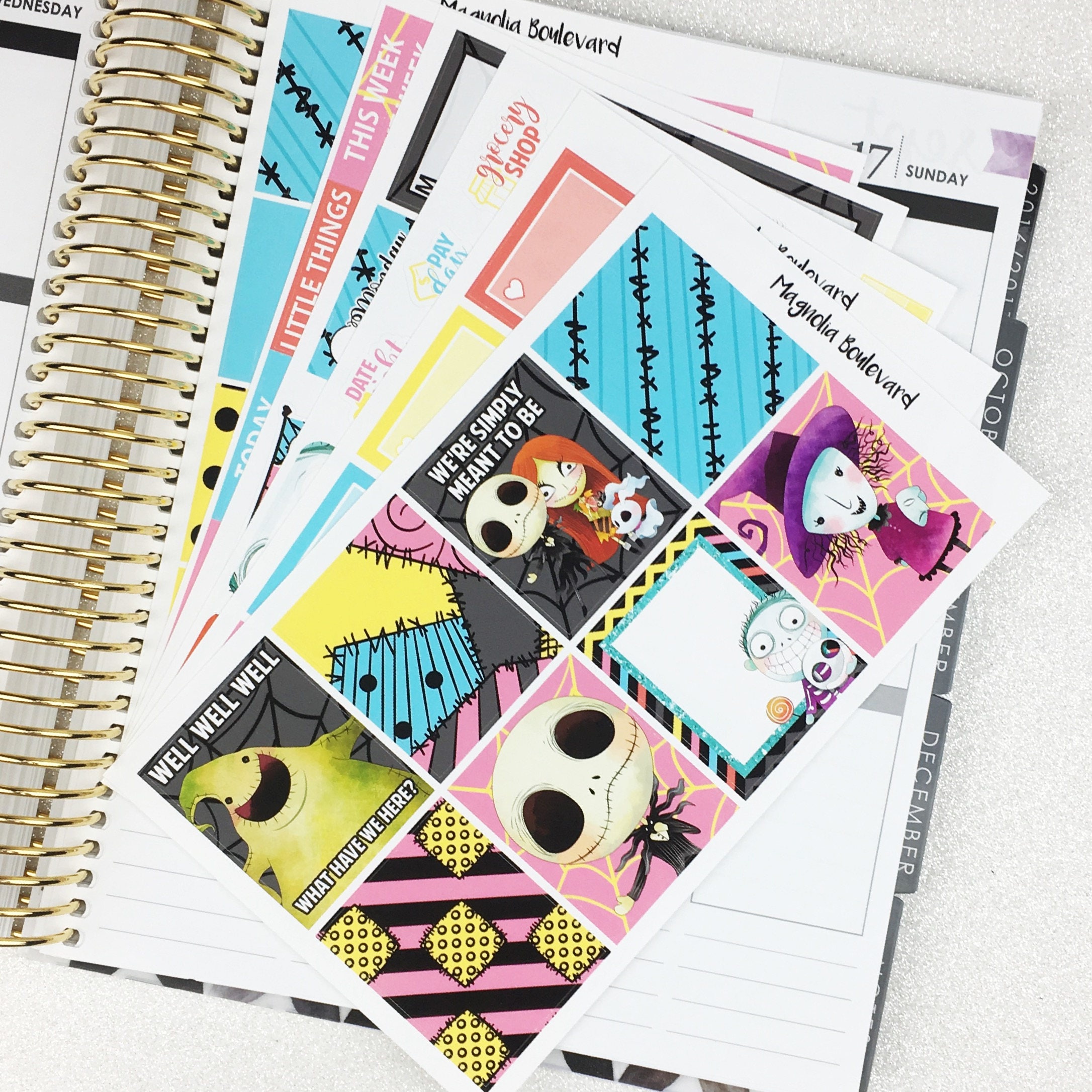 The Nightmare Before Christmas Weekly Planner Sticker Kit