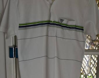Vintage 80s Tromps s/s Retro sports polo shirt Size S