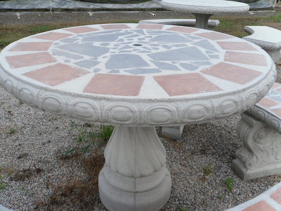 Patio Table Set Outdoor Table Set Round 42 Concrete