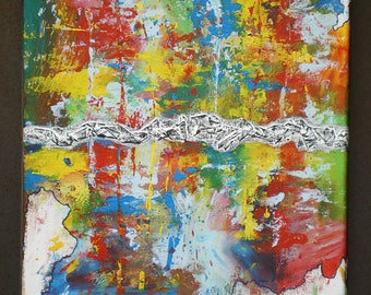 Colorful acrylic abstract painting