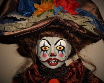 Creepy clown doll | Etsy