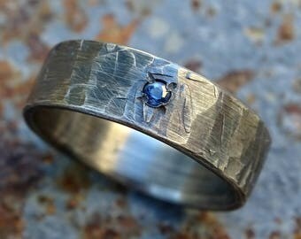 viking mens silver ring gemstone industrial wedding band men engagement ring silver forged silver - Cool Mens Wedding Rings viking mens silver ring gemstone industrial wedding band men engagement ring silver forged silver - Cool Mens Wedding Rings