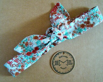 Headband tie headband flowers baby girl woman to order