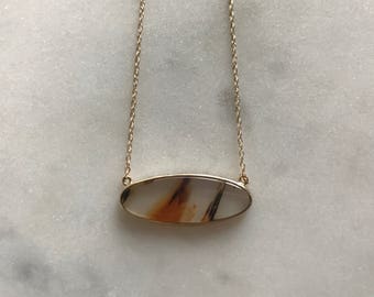 Agate Pendant | One of a Kind | 18k Gold