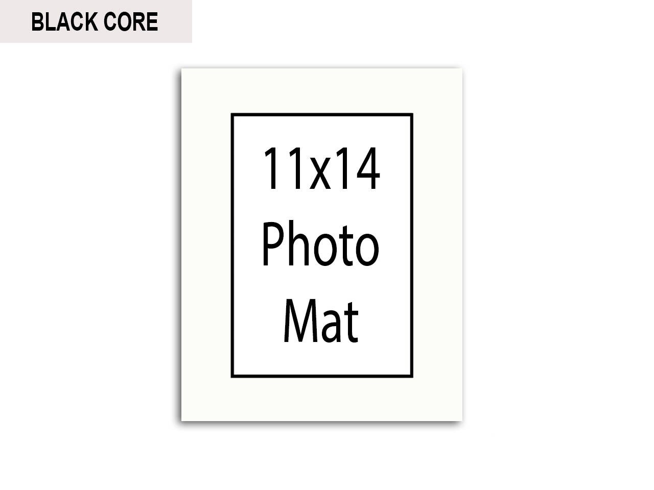 Multiple Colors Any Opening Size 11x14 Photo Mat BLACK