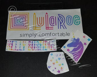 Inspired by Lularoe Vinyl Consultant car Decal for advertising on vehicle unicorn LLR Leggings