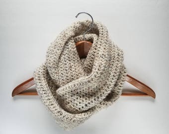 Fall Scarf, Winter Scarf, Infinity Scarf, Loop Scarf, Circle Scarf, Beige Scarf
