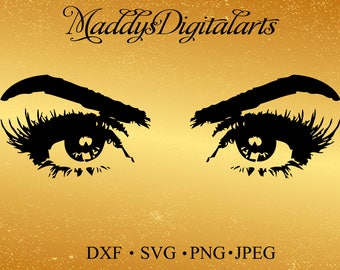 Eyes SVG File / SVG Cut File for Silhouette / Eyelash SVG / Pretty Eye svg/ Womens Eyes svg