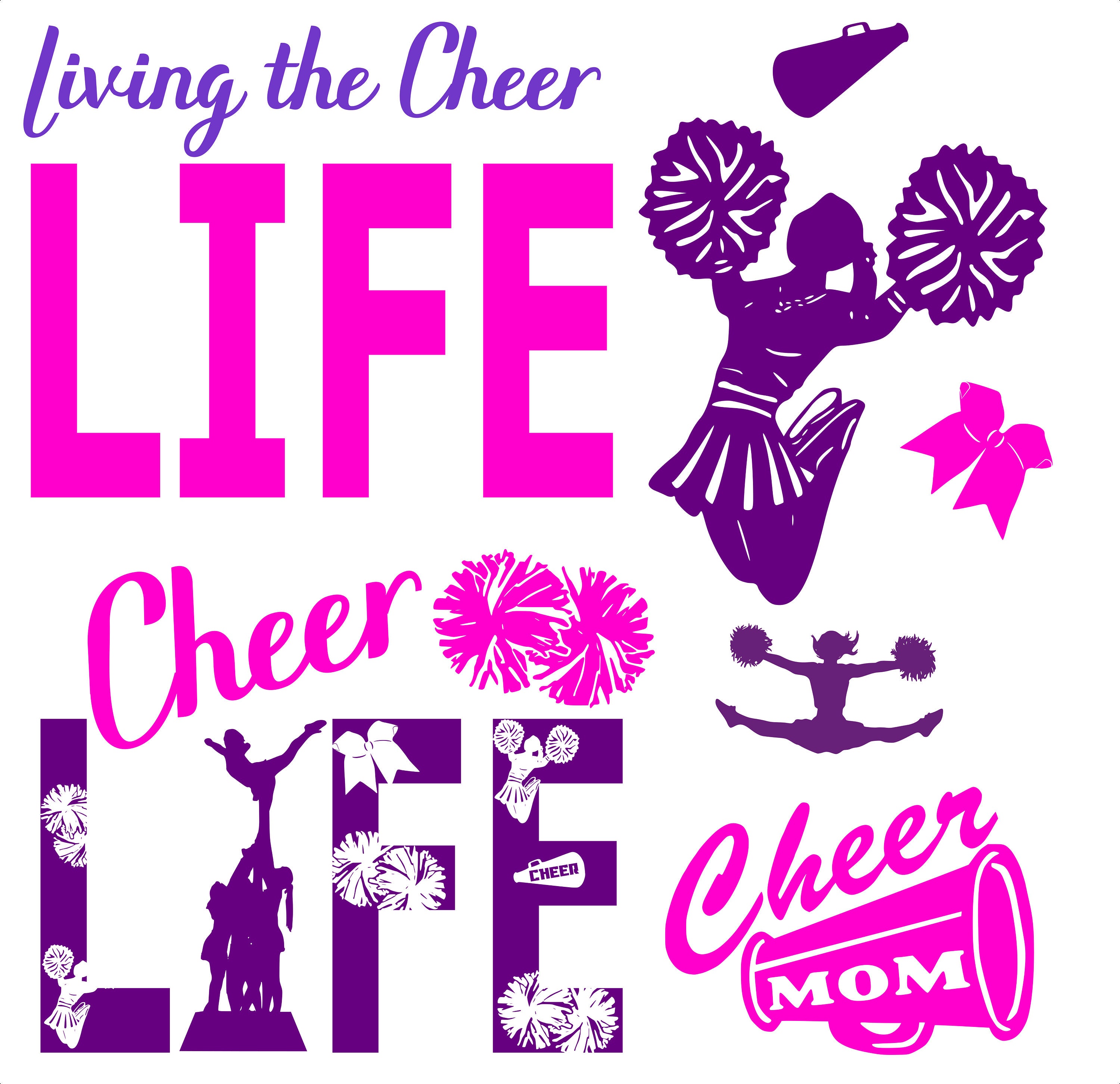 Download SVG files Cheer Life DXF PDF epspngCheer Mom Cheer Svg