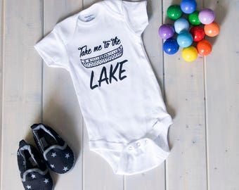 Sale!! Lake Baby Onesie, Take Me To The Lake, Lake Onesie, Baby Fashion, Lake Baby Shirts,Camping Baby Onesies